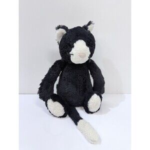 Jellycat London Bashful Black & White Tuxedo Cat Kitten 12 in Plush Toy
